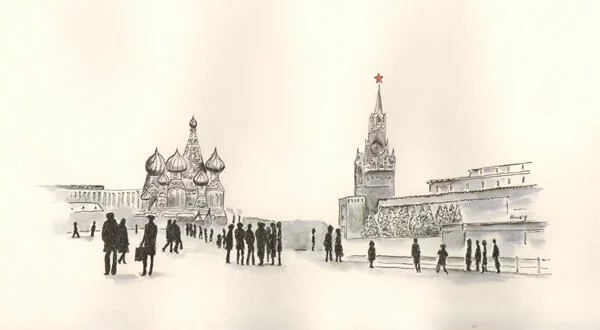 Red Square drawing
