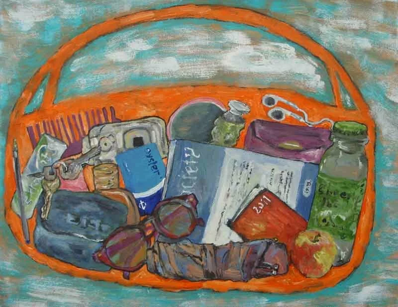 Still life - orange handbag